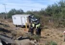 VOLCADURA DE CAMIÓN DEJA UN LESIONADO